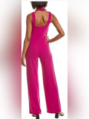 bebe Magenta Sleeveless‎ Wide-Leg Jumpsuit